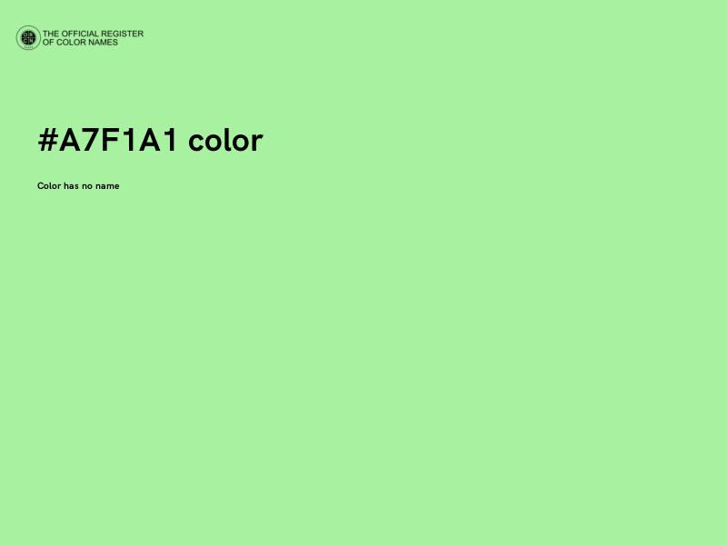 #A7F1A1 color image