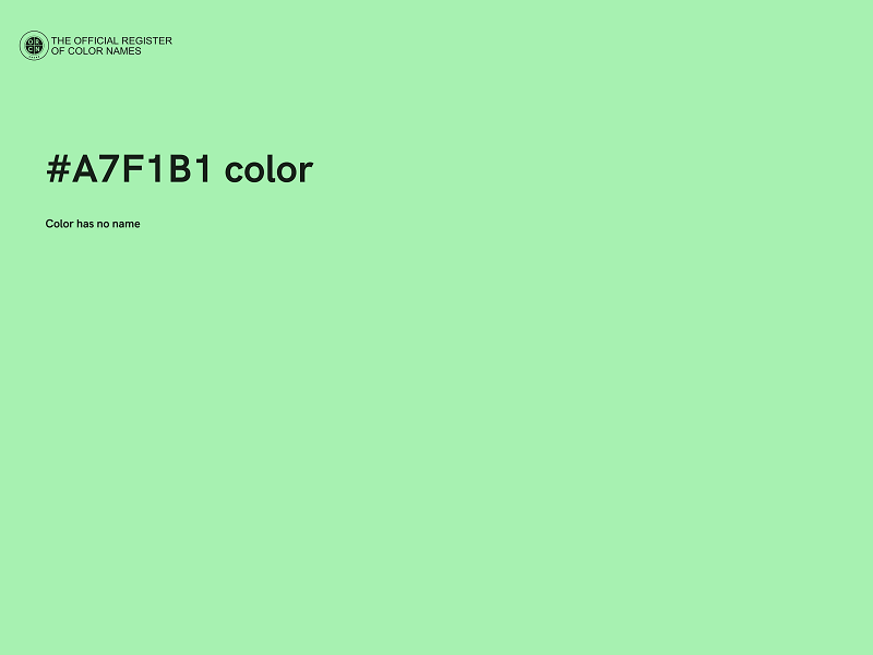 #A7F1B1 color image