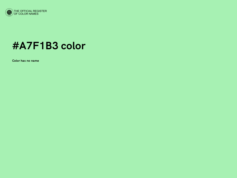 #A7F1B3 color image