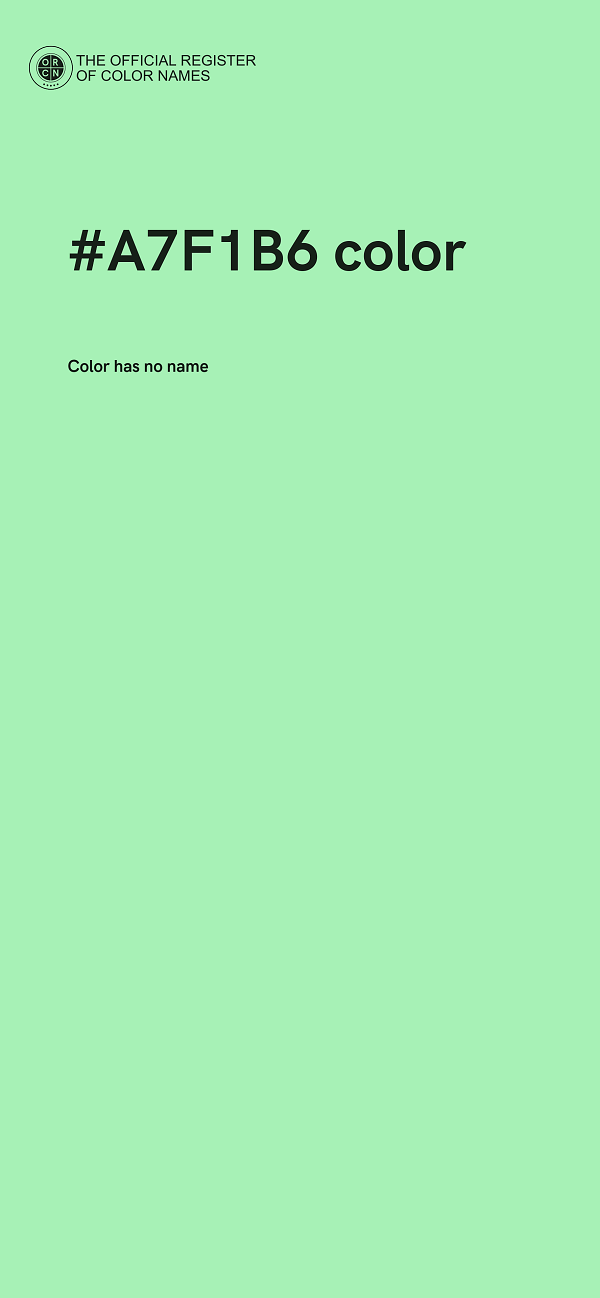 #A7F1B6 color image