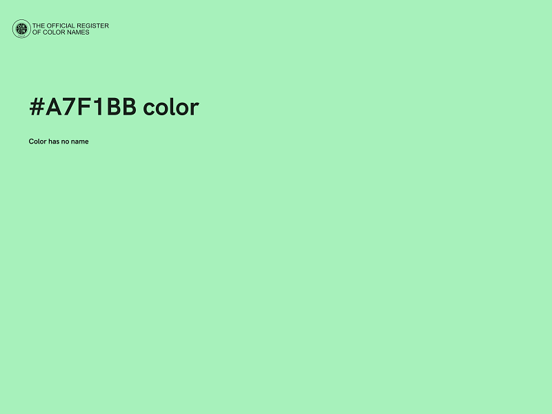 #A7F1BB color image