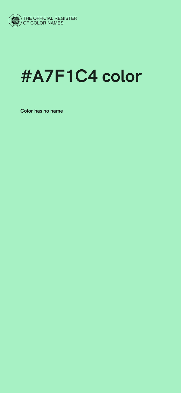 #A7F1C4 color image