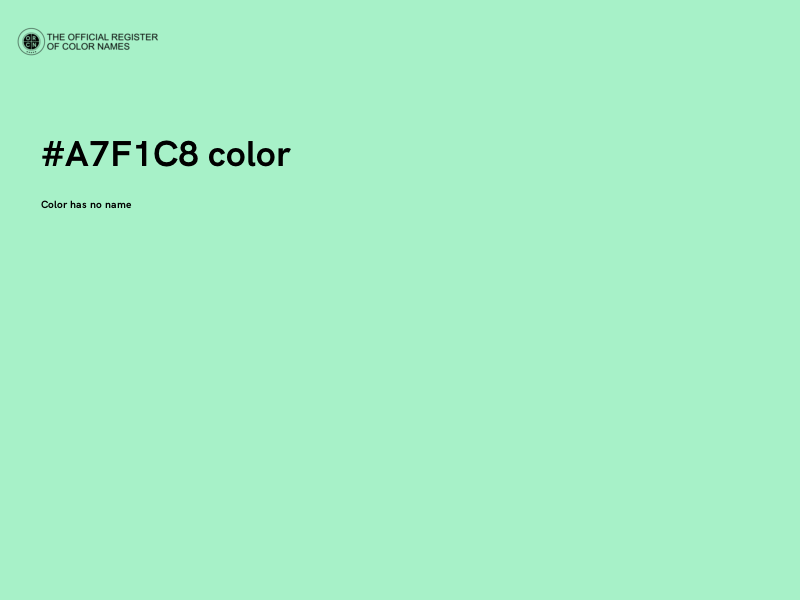 #A7F1C8 color image