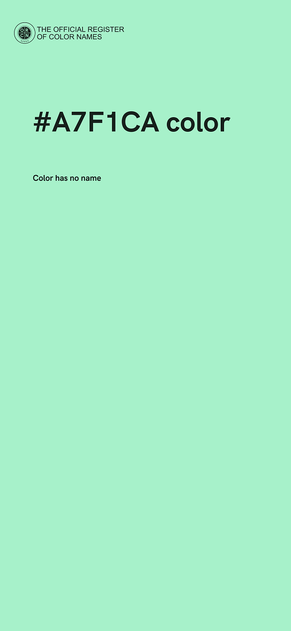 #A7F1CA color image