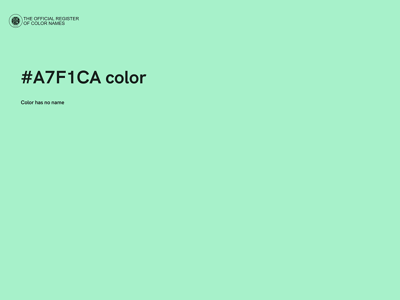 #A7F1CA color image