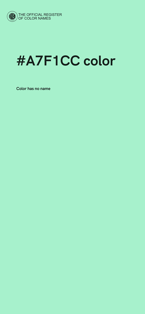 #A7F1CC color image