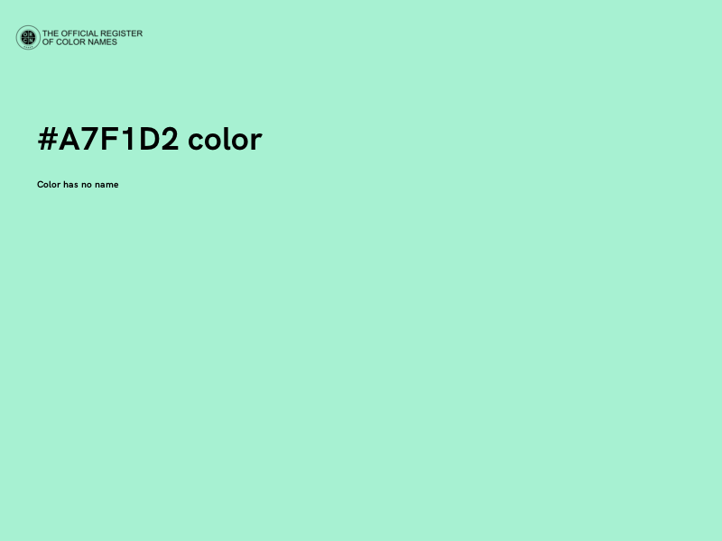 #A7F1D2 color image