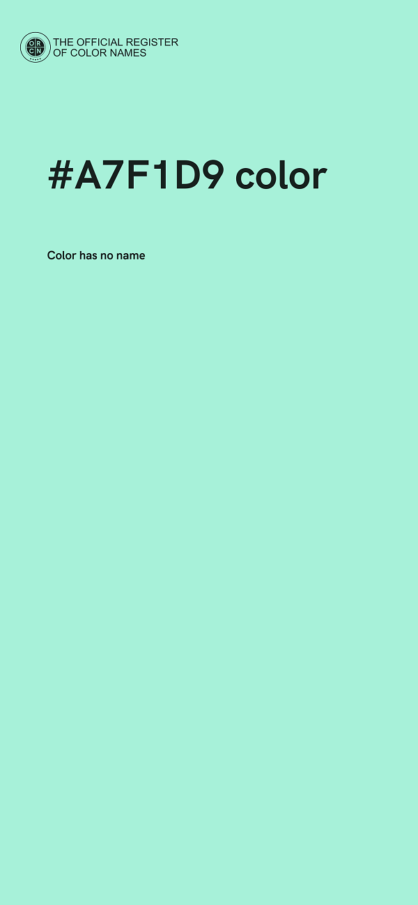 #A7F1D9 color image