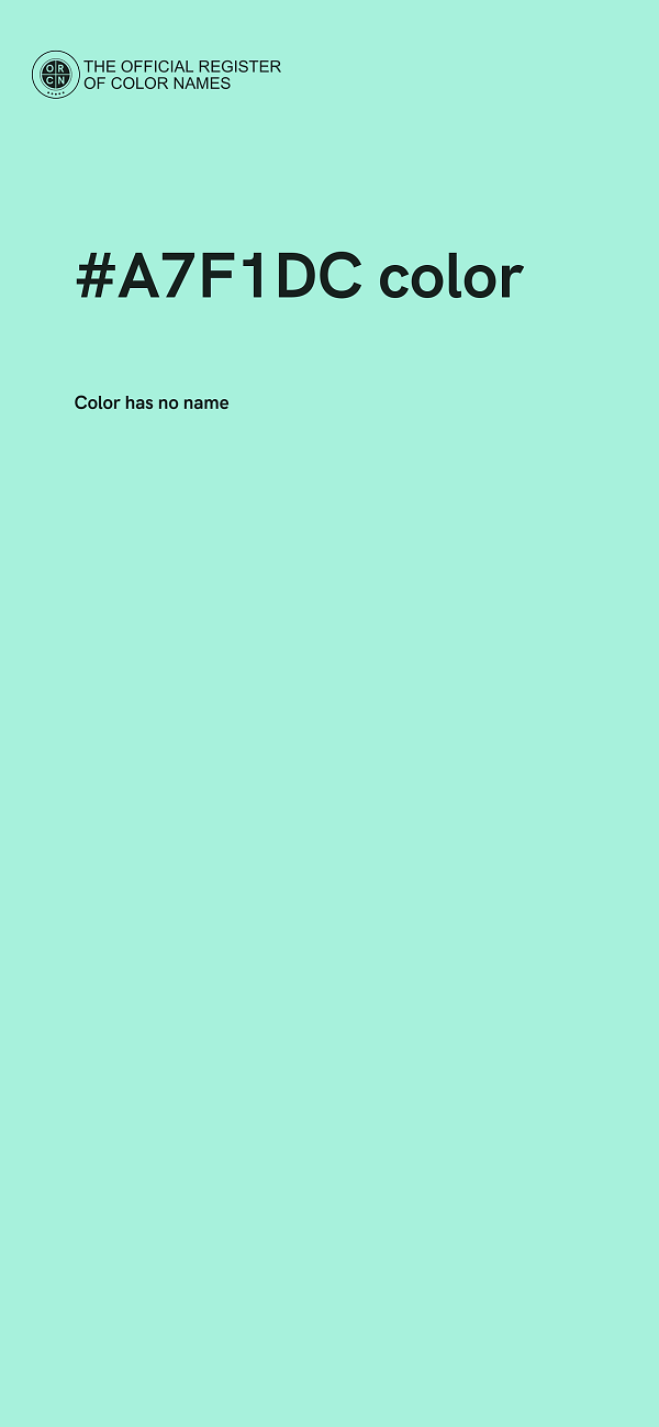 #A7F1DC color image