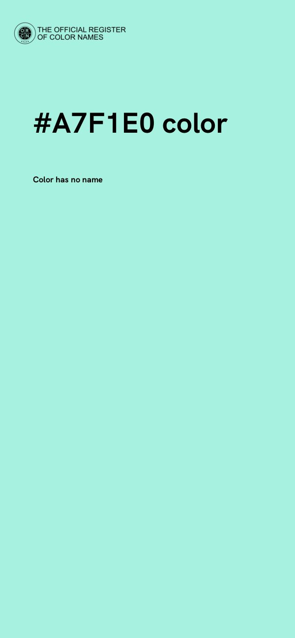 #A7F1E0 color image