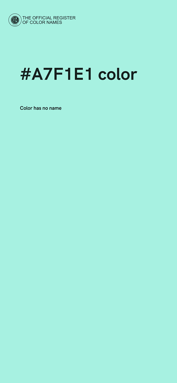 #A7F1E1 color image