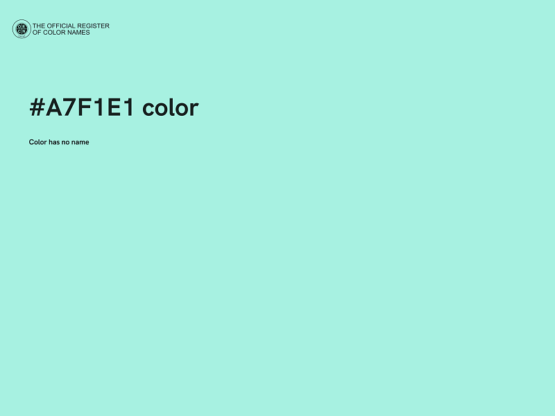 #A7F1E1 color image