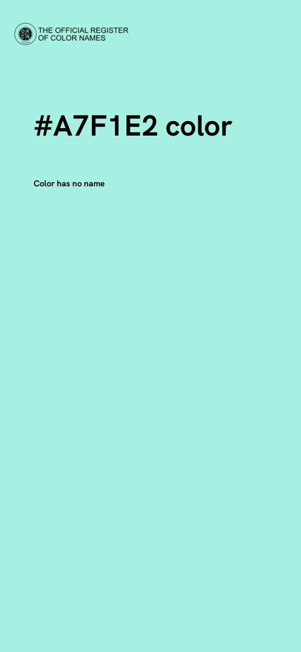 #A7F1E2 color image