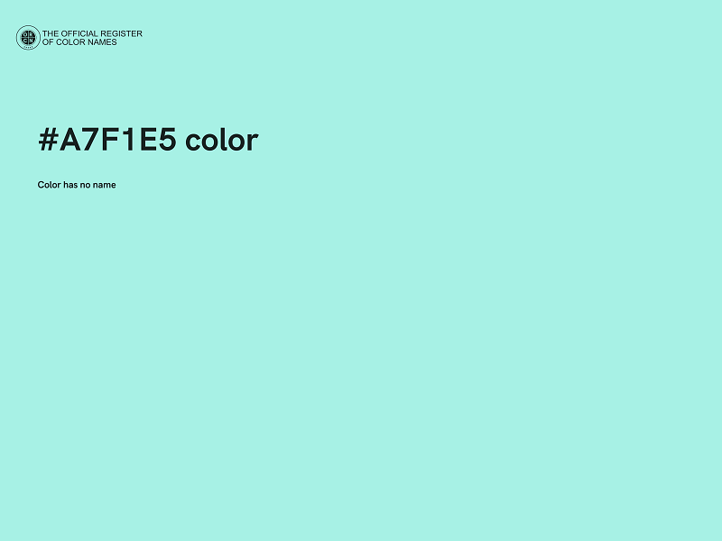 #A7F1E5 color image