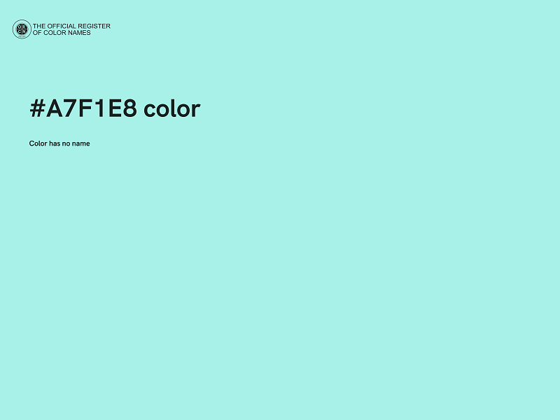 #A7F1E8 color image