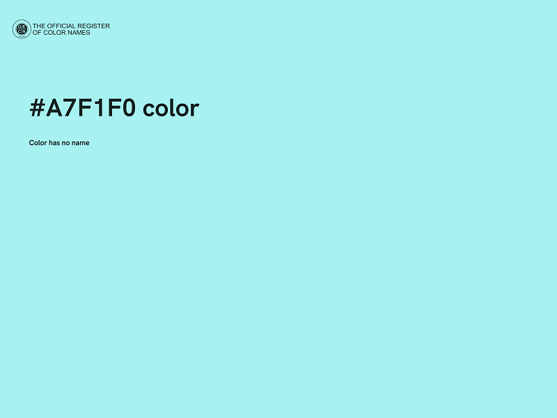 #A7F1F0 color image