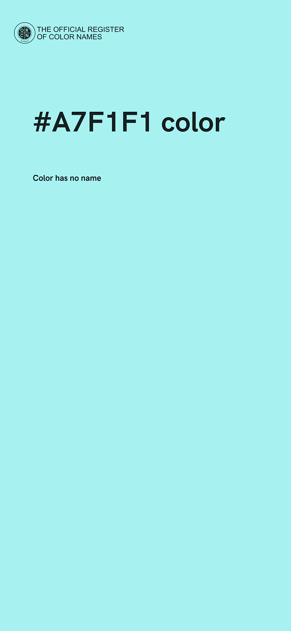 #A7F1F1 color image