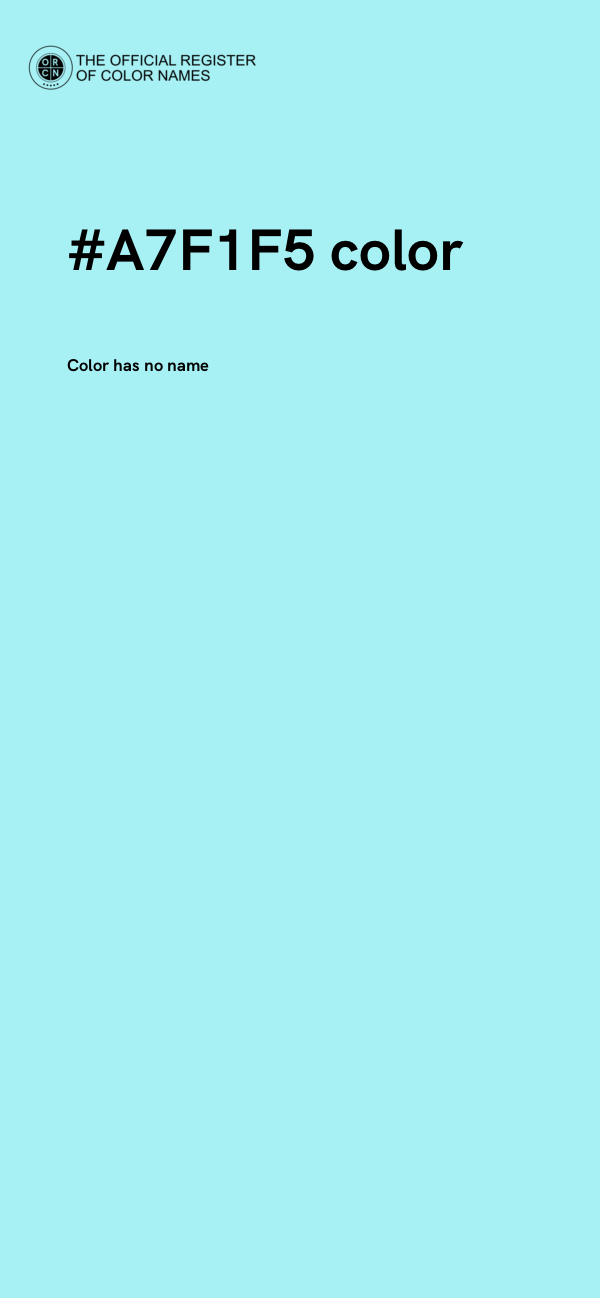 #A7F1F5 color image