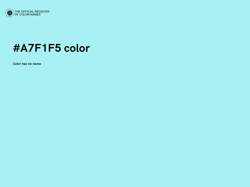 #A7F1F5 color image