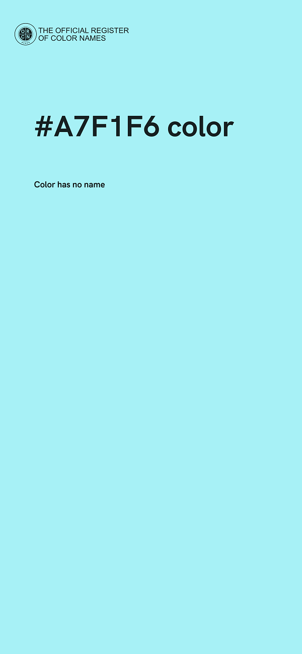 #A7F1F6 color image