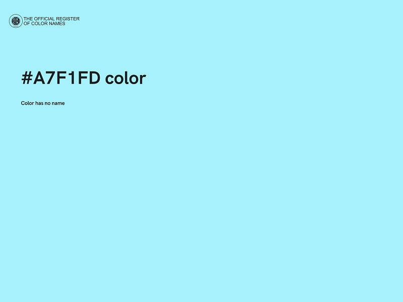 #A7F1FD color image