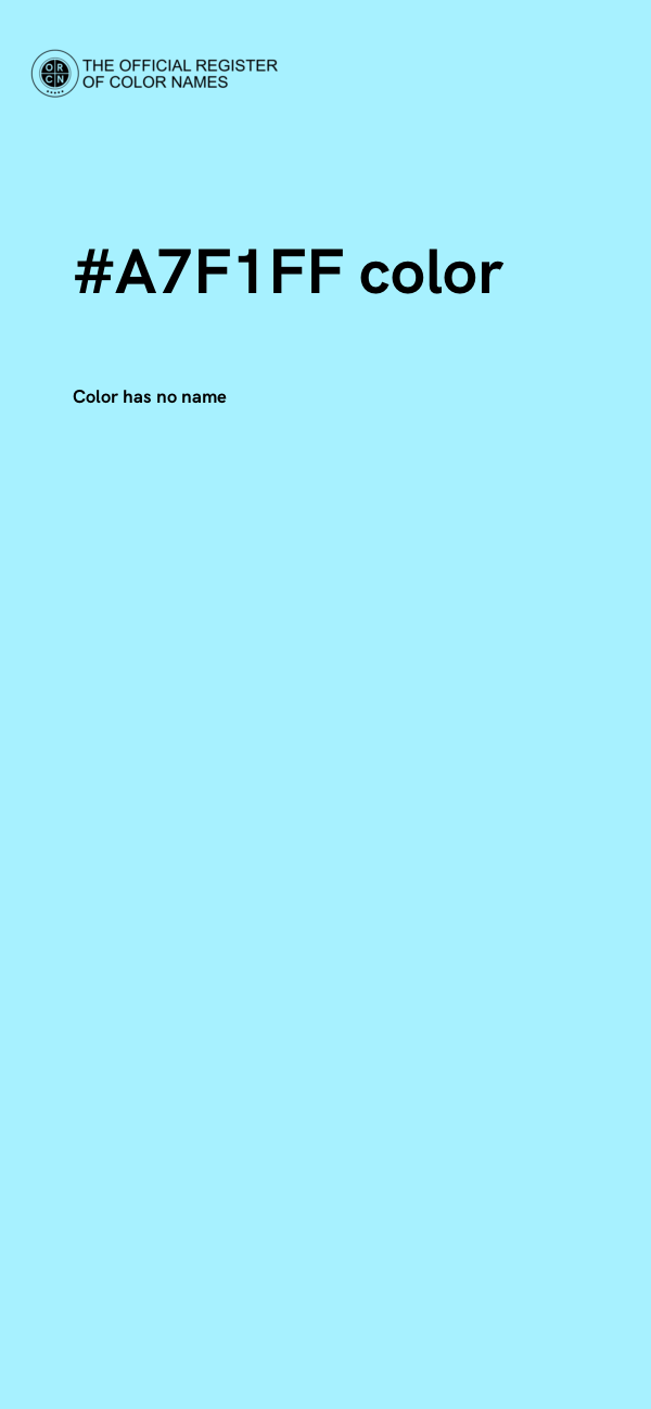#A7F1FF color image