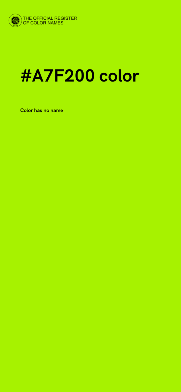 #A7F200 color image
