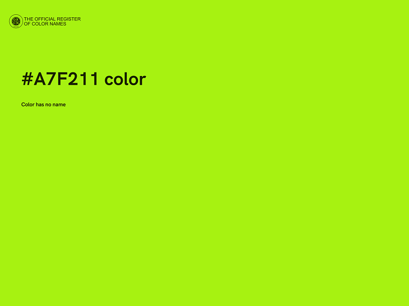 #A7F211 color image