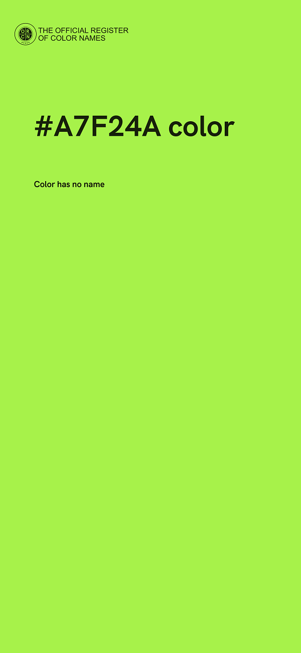 #A7F24A color image