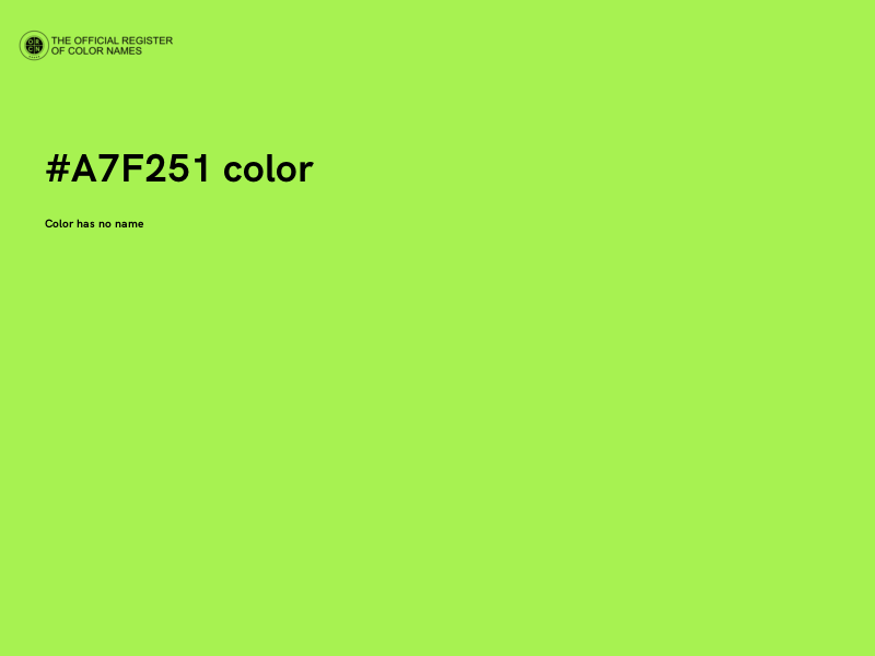 #A7F251 color image