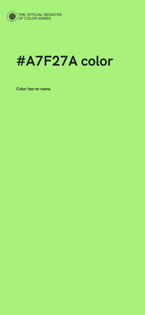 #A7F27A color image