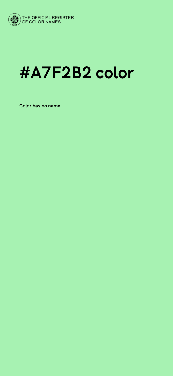 #A7F2B2 color image