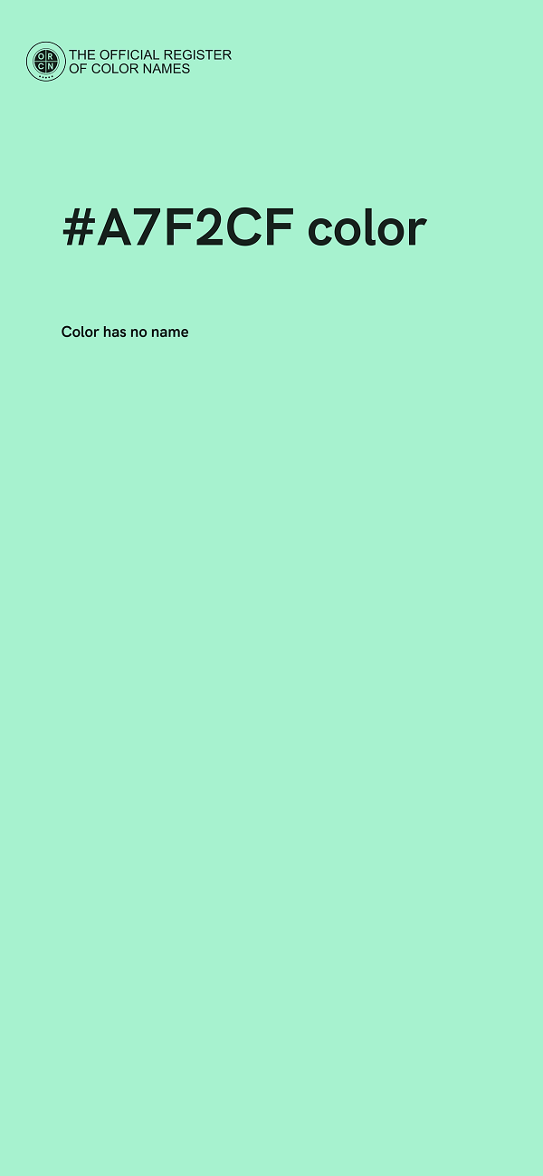 #A7F2CF color image