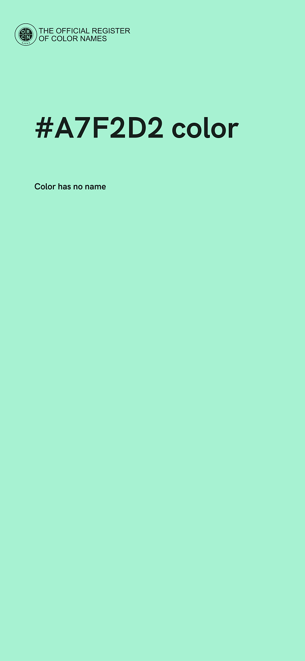 #A7F2D2 color image