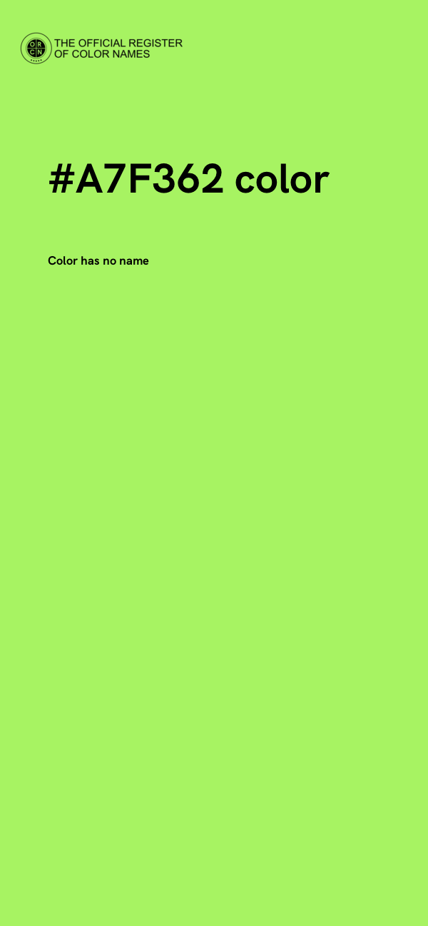 #A7F362 color image