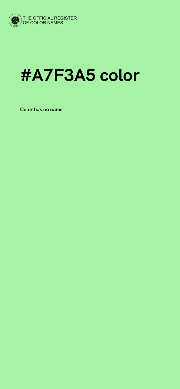 #A7F3A5 color image
