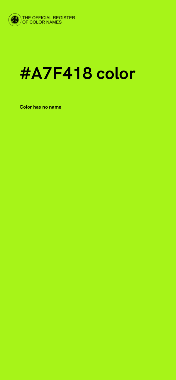 #A7F418 color image