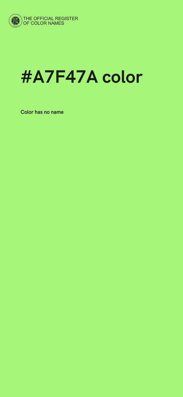 #A7F47A color image