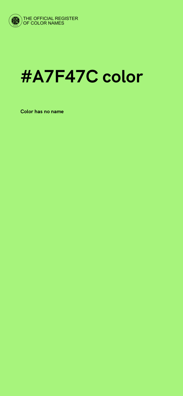 #A7F47C color image