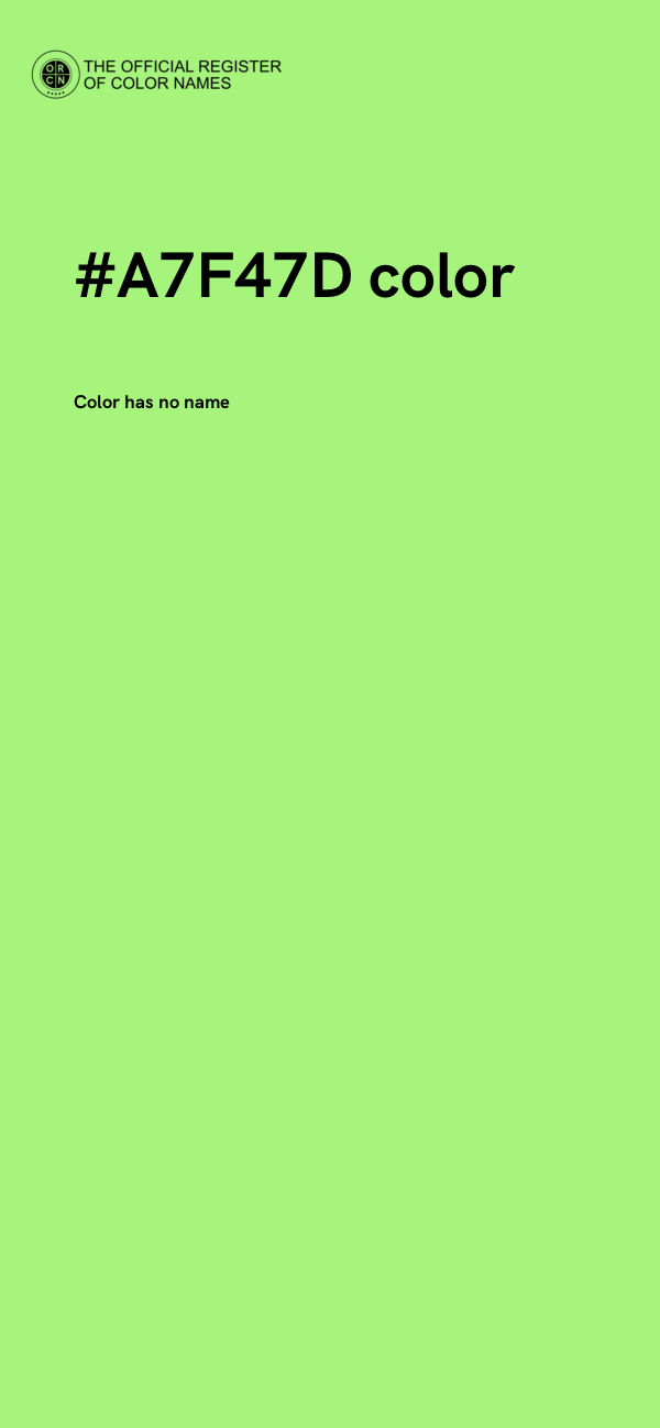 #A7F47D color image