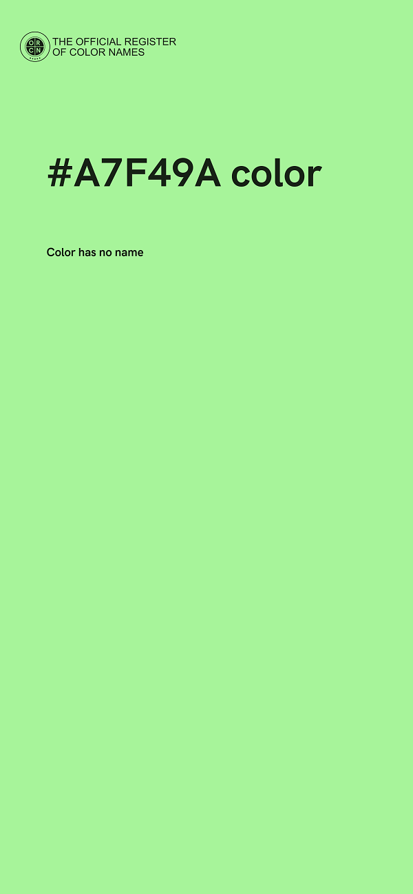 #A7F49A color image