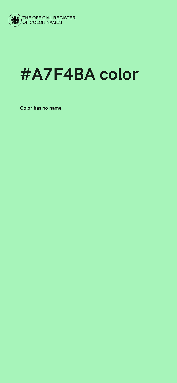 #A7F4BA color image