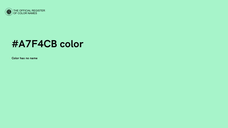 #A7F4CB color image