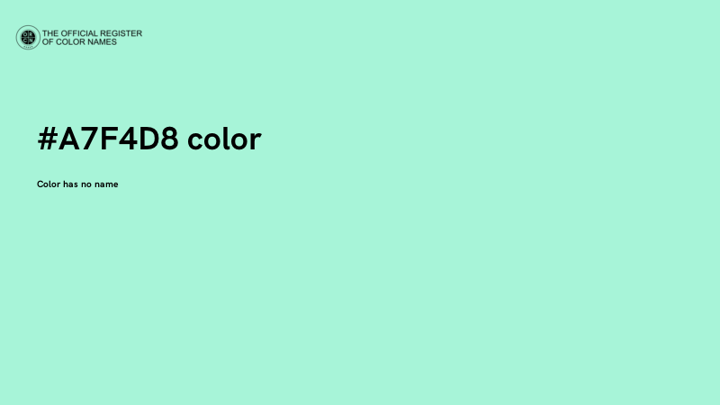 #A7F4D8 color image