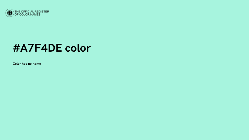 #A7F4DE color image