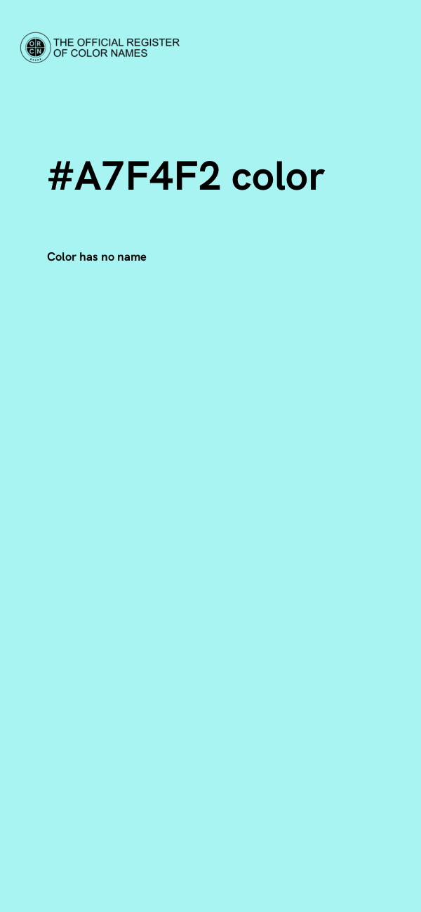 #A7F4F2 color image