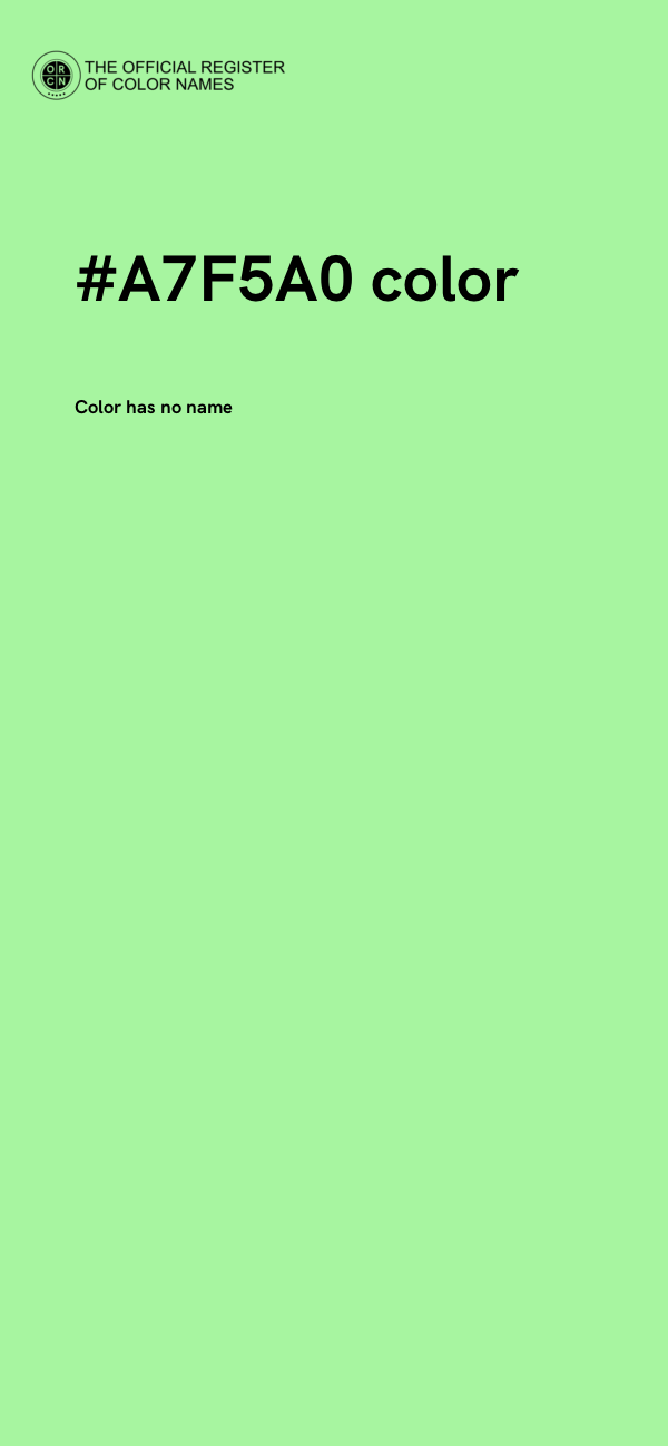 #A7F5A0 color image