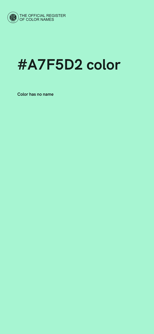 #A7F5D2 color image