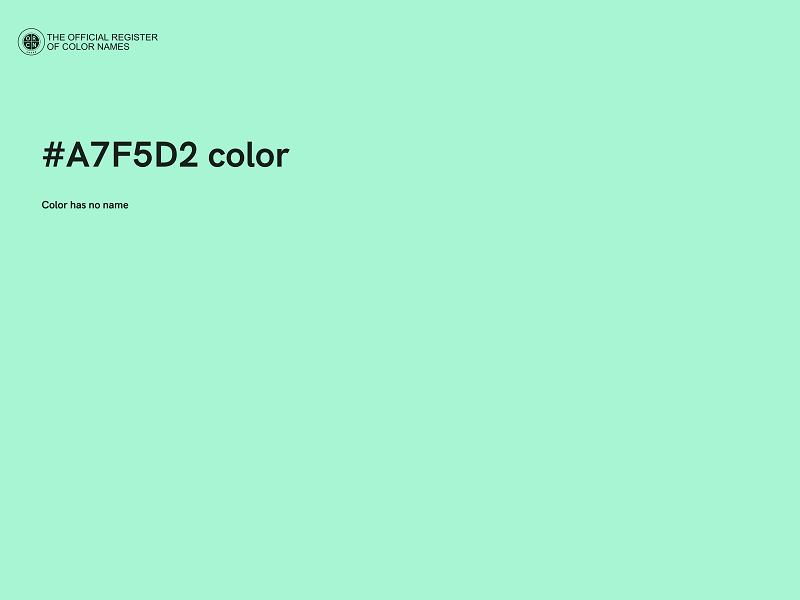 #A7F5D2 color image