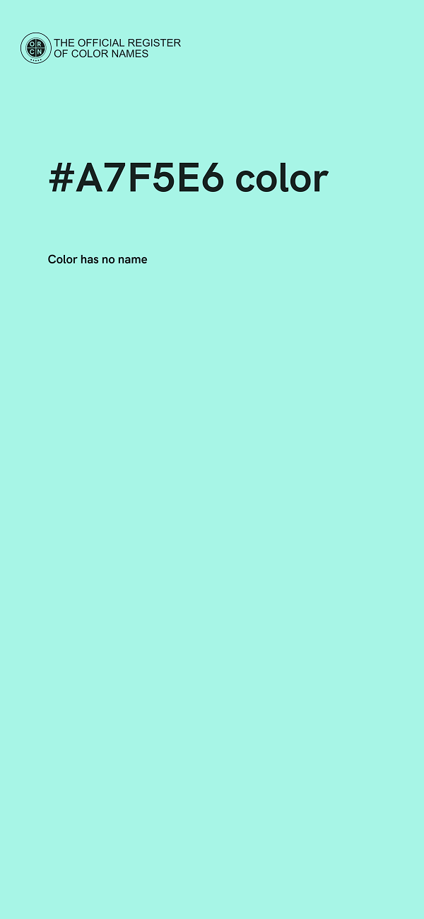 #A7F5E6 color image